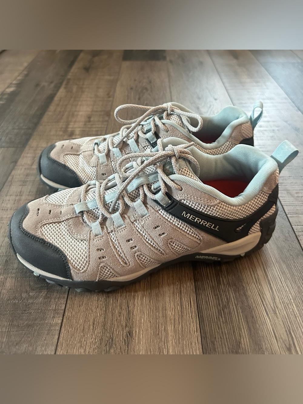 Merrell Air Cushion Shoes Womens Size 10 Gray Suede Hiking Sneakers J269836C